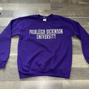 Fairleigh Dickinson‎ University Sweatshirt Men Large Purple MV Sport Y2K NCAA *